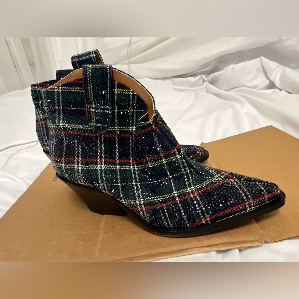 Jessica Simpson Multicolor Plaid Ankle Booties Simmer And Gorgeous